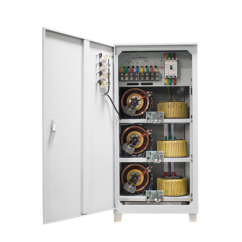 Régulateur de tension automatique 75KVA Servo moteur à trois phases Stabilisateur AVR TNS SVC 75KW 380V 440V 480V 415V