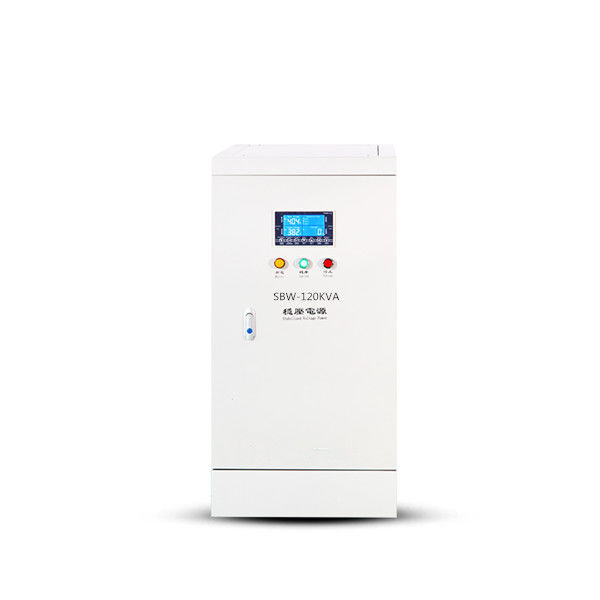 Stabilisateur industriel de tension de 380 VCA AVR 120KVA triphasé avec l'affichage d'affichage à cristaux liquides